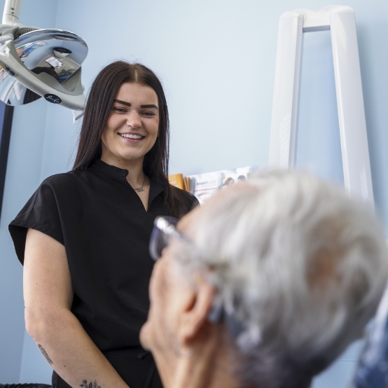 doctor talking to patient