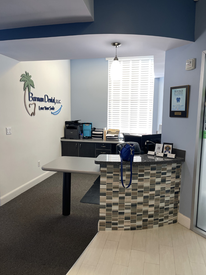 Front desk at Palm Dental Professionals